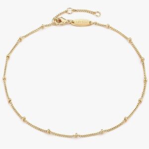 Anklet for women 14k gold plated dainty boho beach summer.